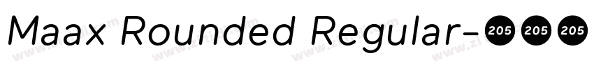 Maax Rounded Regular字体转换